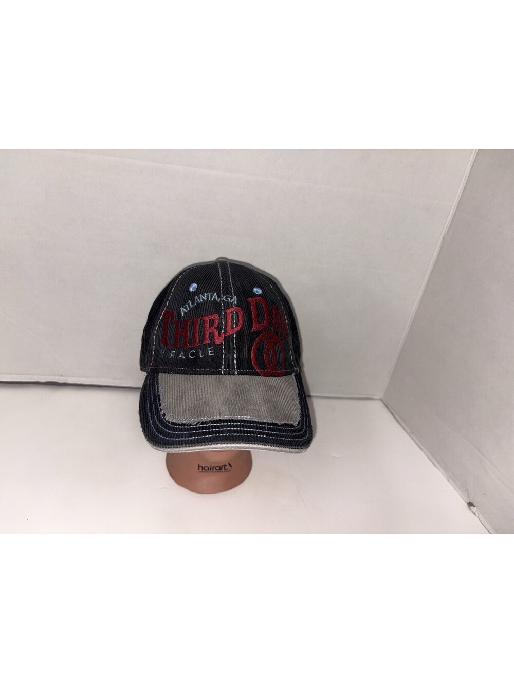 Third Day Atlanta GA Miracle Tour Distressed Corduroy Strapback Hat